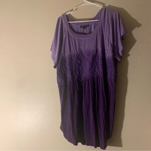 Greater Good Purple Floral Ombré Tunic Woman’s Size 1X
